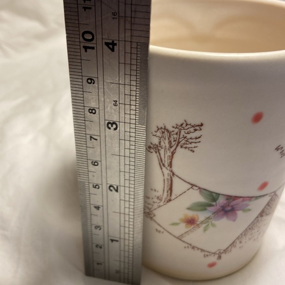 Ceramic tea mug - tent, flower and trees. Signed. - Picture 9 of 9
